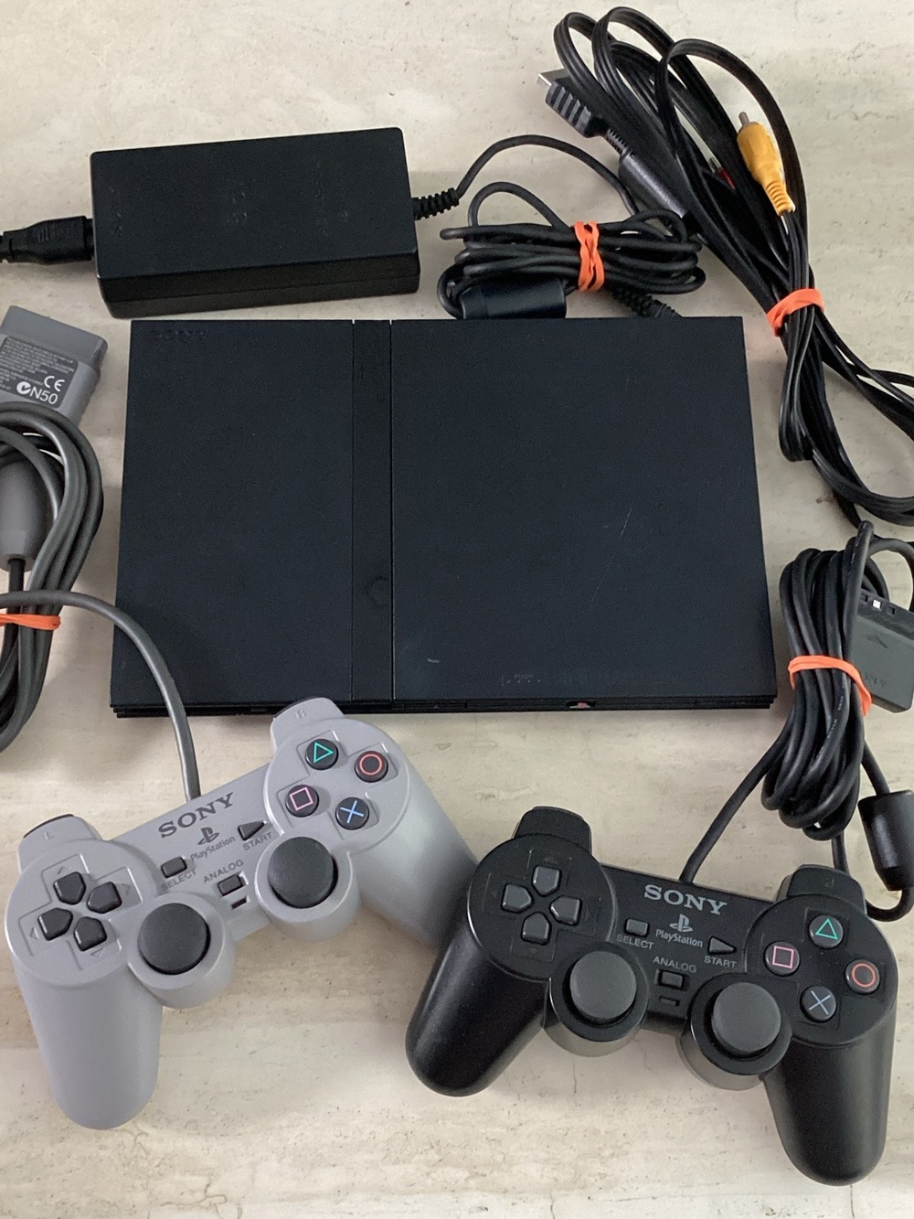 Sony PlayStation 2 Slim Console & 2 Sony Controllers OEM
